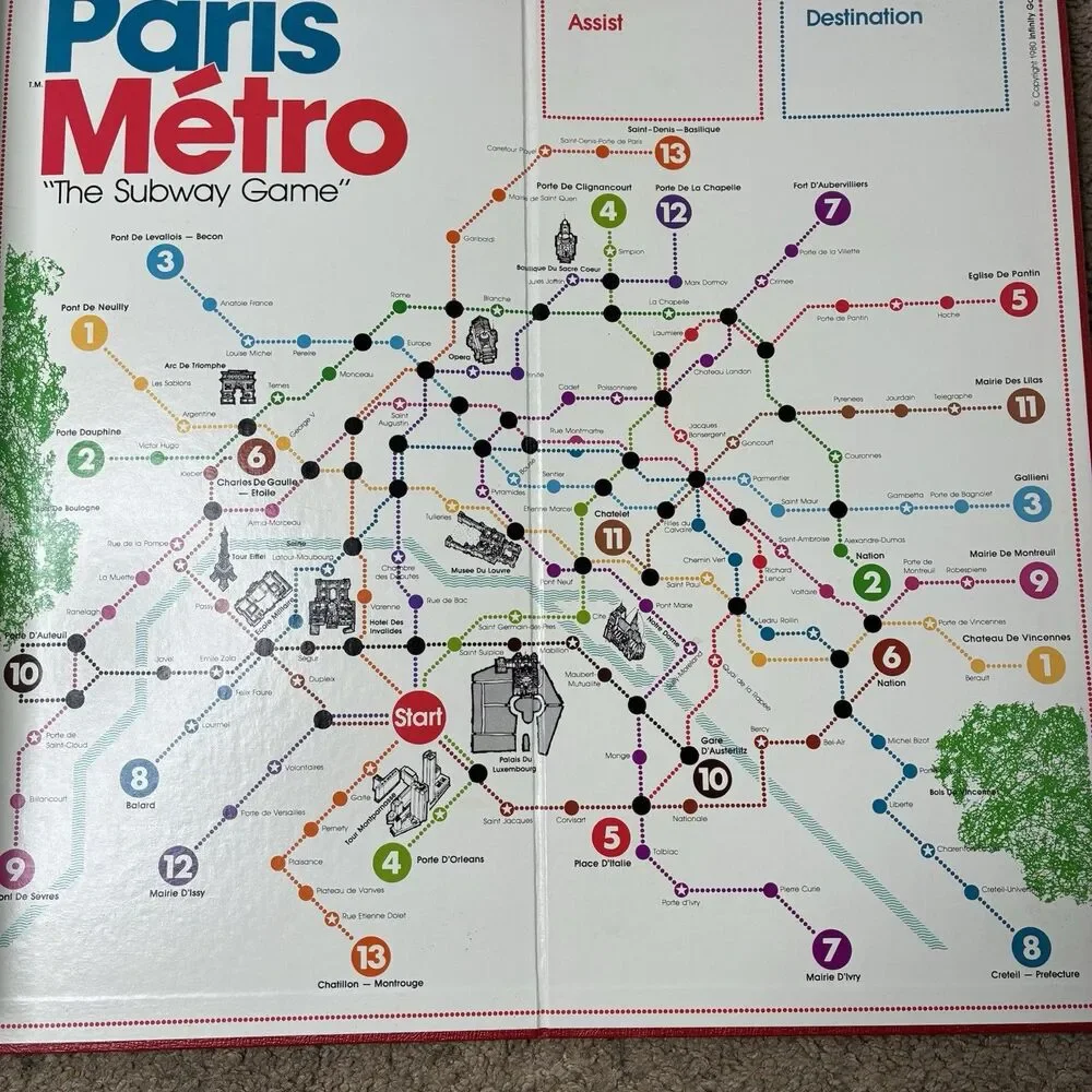 Vintage Paris Metro Board Game 1981 The Subway Game Complete RARE GAME